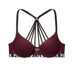 Ultimate Strappy Back Sports Bra - PINK - Victoria's Secret | Pink sports bra, Vs pink sports bra, Vs pink bras
