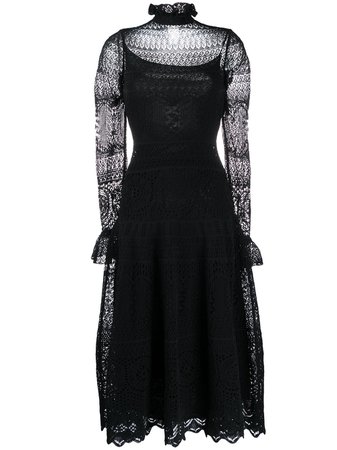 Alexander Mcqueen Engineered Lace Knitted Dress Ss20 | Farfetch.com