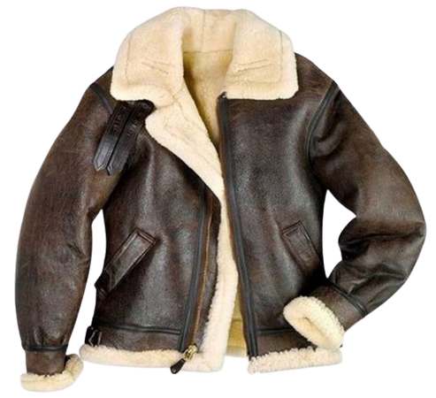Men's Street Fashion Genuine Warm Leather Jacket