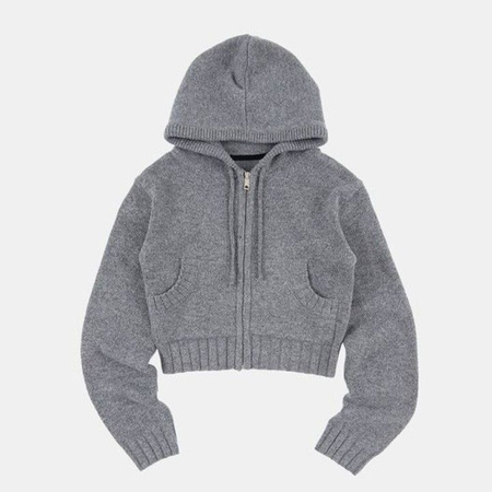 grey zipped hoodie