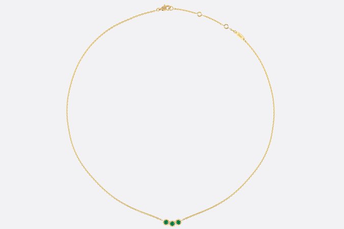 Mimirose Necklace Yellow Gold and Emeralds | DIOR