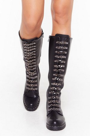 Chain Lace Kmee High Boot | Shop Clothes at Nasty Gal!