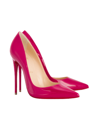 Christian Louboutin - Pink Patent Leather So Kate 120 Pumps