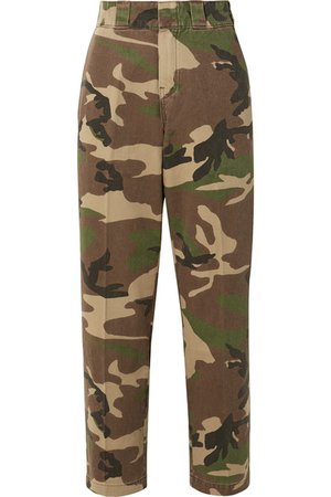 R13 | Camouflage-print cotton-twill wide-leg pants | NET-A-PORTER.COM