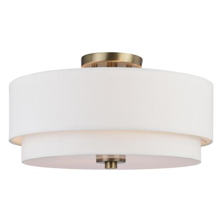 Patriot Lighting® Burnaby Matte Brass Semi-Flush Mount Ceiling Light at Menards®