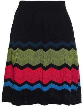 Striped Crochet-knit Skirt