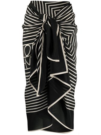 Totême Striped Silk cover-up - Farfetch