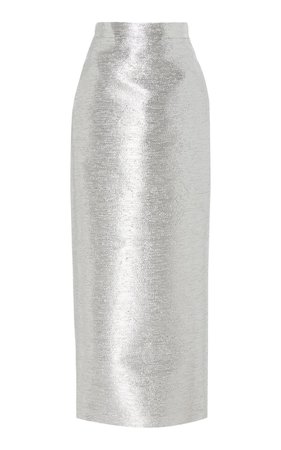 Metallic Cotton-Blend Pencil Skirt by Brandon Maxwell | Moda Operandi