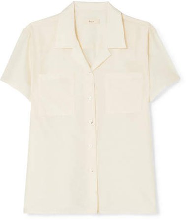 MATIN - Cotton And Silk-blend Shirt - White