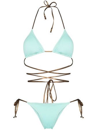 Reina Olga Miami Tie Detail Bikini Set - Farfetch