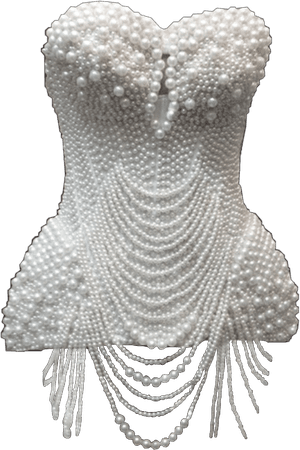 Pearl burlesque corset