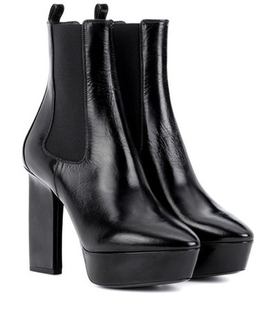 Vika 95 leather plateau ankle boots