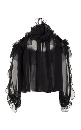 Ruffled Silk Blouse By Carolina Herrera | Moda Operandi