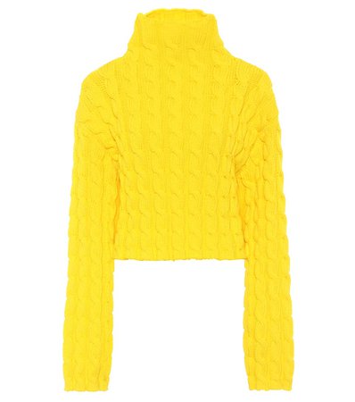Cable-Knit Turtleneck Sweater | Balenciaga - Mytheresa
