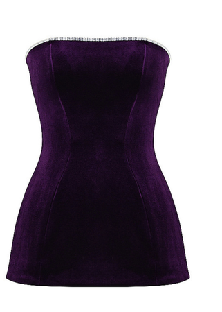 purple diamanté corset