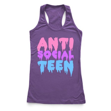 Anti Social Teen Racerback Tank | LookHUMAN