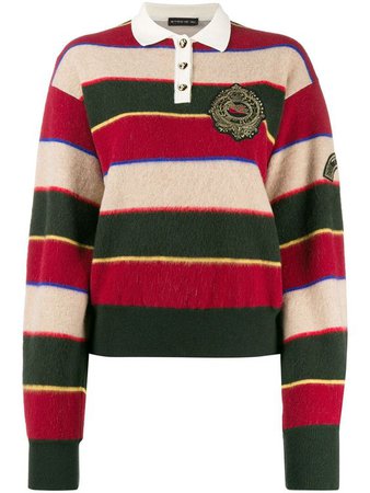 ETRO striped knitted polo shirt