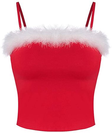 ZAFUL Women's Butterfly Graphic Tank Top Sleeveless Stretch Casual Basic Camisole (Red-d, S) at Amazon Women’s Clothing store