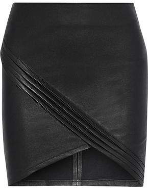 Blossom Stretch-leather Mini Skirt
