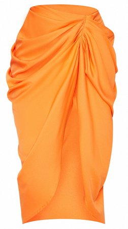 orange wrap skirt plt