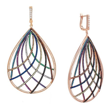 Fancy Colorful Swirl Earring – Adina's Jewels