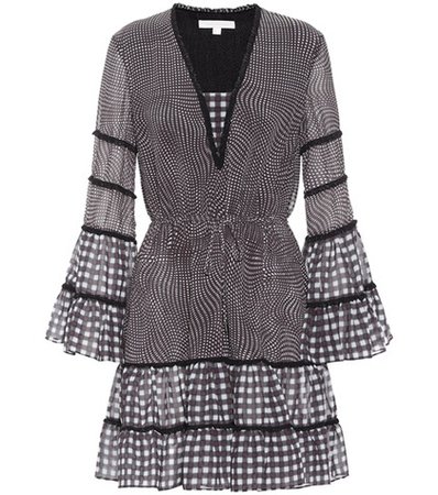 Checkered chiffon dress