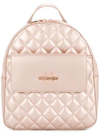 Love Moschino Small Quilted Backpack - Farfetch