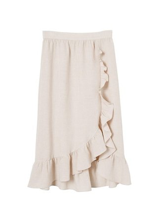 MANGO Midi ruffled skirt