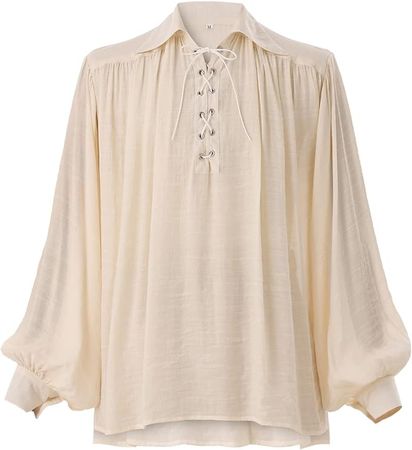 Amazon.com: GRACEART Renaissance Men's OR Women's Pirate Shirt Medieval Costume Cotton Linen Shirts : Clothing, Shoes & Jewelry