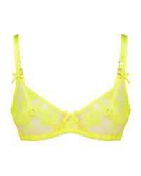 Lyst - Agent Provocateur Florelai Floral Lace Bra in Yellow