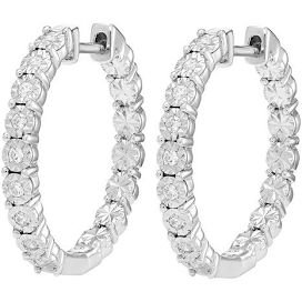diamond hoop earrings - Google Search