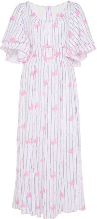 Printed Linen Maxi Dress