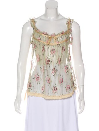 Anna Sui Lace Floral Top - Clothing - ANA27049 | The RealReal
