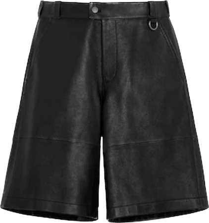 coach leather shorts