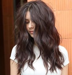 brown curly hair