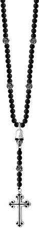 Onyx Rosary Necklace