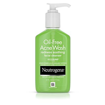 Amazon.com: Neutrogena Oil-Free Acne and Redness Facial Cleanser, Soothing Face Wash with Salicylic Acid Acne Medicine, Aloe, and Chamomile to Reduce Facial Redness, 6 fl. oz: Prime Pantry