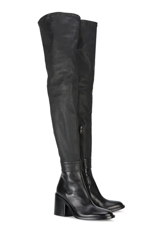 Comfortable chunky heels over the knee boots