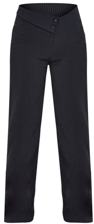 PLT Tall Black Pinstripe V Front Pants