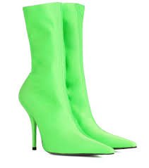 balenciaga neon green knife boots - Google Search