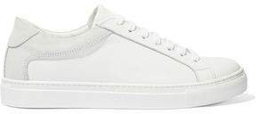 Isabelle Suede-paneled Leather Sneakers