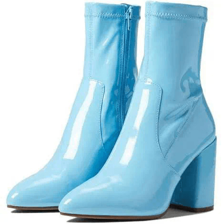 Light Blue Leather Boots
