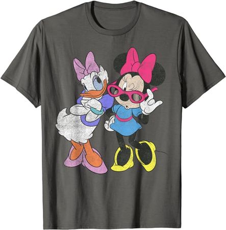 Amazon.com: Disney Mickey And Friends Daisy & Minnie Fashion Short Sleeve T-Shirt : Clothing, Shoes & Jewelry