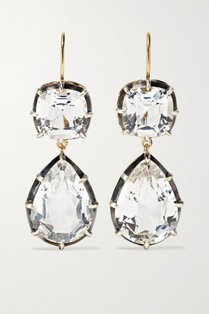 Fred Leighton | Collection silver-topped 18-karat gold topaz earrings | NET-A-PORTER.COM