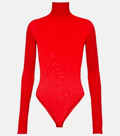 Jersey Bodysuit in Red - Alaia | Mytheresa