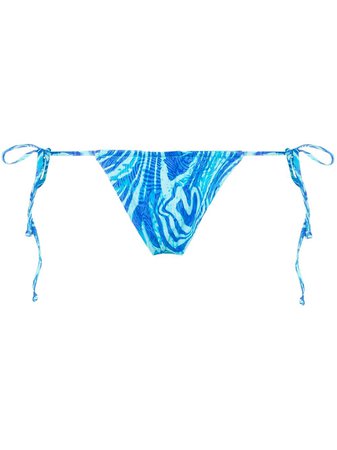 Shop Frankies Bikinis Tia abstract-print tied bikini bottoms with Express Delivery - FARFETCH