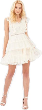 MyCube white ruffle dress