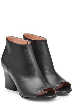 Leather Ankle Boots with Open Toe Gr. IT 38.5