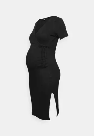Even&Odd Maternity Jersey dress - Black/black - Zalando.co.uk