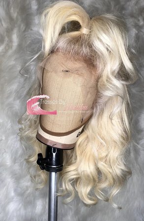 blonde curly lace wig
